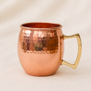 Mug Moscow Mule en cuivre pur 100% fait main, martelé, en cuivre massif, pour cocktails et bières, vente en gros, logo personnalisable, articles de bar - Product Image 1