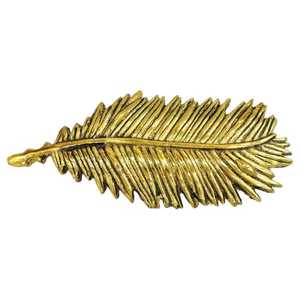 Plateau de service durable en aluminium poli en forme de feuille d'or pour mariages, fêtes, table, armoire et balcon - Product Image 1
