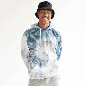 Tissu Broderie Hoodies Coton Épais Surdimensionné Tie Dye Unisexe Hiver Pull Polaire Hommes Applique Hoodies De Haute Qualité - Product Image 4