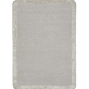 Alfombra de Lujo Plateada de Felpa, Alfombra Moderna de Viscosa y Lana para Sala de Estar o Dormitorio, Alfombra Interior Acogedora, Decoración Minimalista - Product Image 1