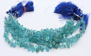 AAA Natural Sky <b>Blue</b> Apatite Smooth Teardrop Shape Briolette 5x7-6x8MM Light <b>Blue</b> Apatite Gemstone <b>Beads</b> Loose Apatite <b>Beads</b> - Product Image 5
