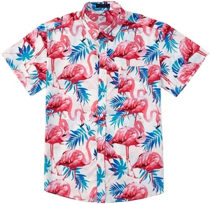 Chemises et Shorts pour hommes, ensemble 2 pièces avec imprimé hawaïen, tenue hawaïenne, manches courtes, demi-manches, à col boutonné, vente en gros, 2022 - Product Image 1
