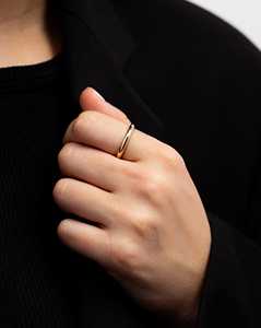 Anillos Apilables Minimalistas de Oro Sólido de 14K y 18K, Finos y Gruesos, para Uso Diario, Anillos de Boda, Fabricante, Venta al Por Mayor - Product Image 2
