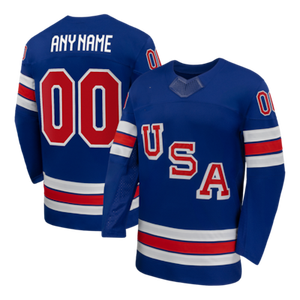 Maillots de hockey sur glace personnalisés pour équipe, uniforme 100 % polyester à manches courtes, impression numérique, séchage rapide, tissu respirant, chemise de sport OEM - Product Image 6