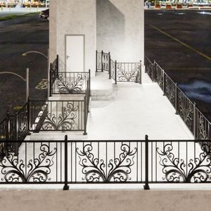 Elegant Wrought Iron & Stainless Steel Villa Balcony Railing Custom Size Modern Design Rust Resistant Strong Structure Finish - Product Image 5