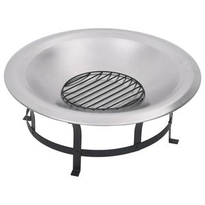 <b>Stainless</b> <b>Steel</b> Outdoor <b>Fire</b> <b>Pit</b> with Grill 29.9 Inches - Product Image 4