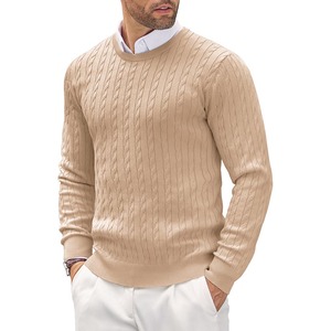 Pull en maille personnalisé pour homme, coupe ajustée, col montant, doublure polaire, anti-rétrécissement, collection automne 2026 – Fournisseur de tricots tendance - Product Image 5