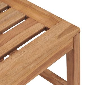 Ensemble de salle à manger de jardin en teck massif naturel, taille standard - Product Image 6