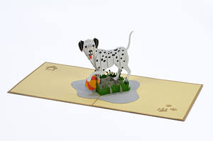 Cartes vierges de voeux popup 3D d'animaux de chien de haute qualité avec note et enveloppe fabriquées au Vietnam fournisseur - Product Image 3