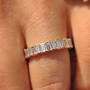 Anillo de Eternidad de Lujo en Oro de 14k con Diamantes Cultivados en Laboratorio, Corte Baguette, 1.00 Quilates TW, Joyería de Moda para Compromiso y Boda - Product Image 1