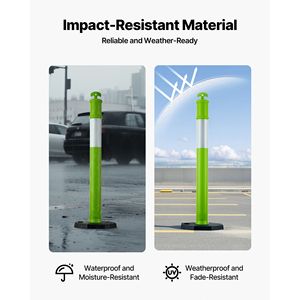 Set di 3 Coni Segnaletici Stradali in HDPE Resistenti da 48 Pollici con Strisce Riflettenti e Base Appesantita - Product Image 5