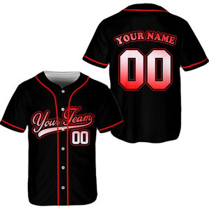 Maillots de baseball unisexes personnalisés en gros avec logo, respirants, en polyester imprimé, broderie et sublimation, vierges - Product Image 4
