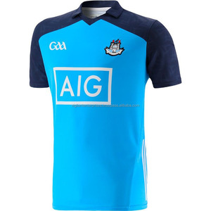 Camiseta de fútbol de poliéster GAA Premium 100%, conjunto de jugadores de manga corta de alto rendimiento, diseño sólido, suministro frontal de camiseta de fútbol OEM - Product Image 1