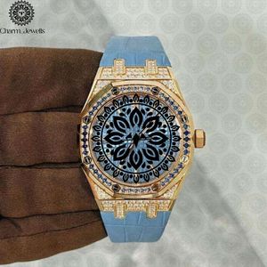 Montre de luxe en acier inoxydable, bracelet en acier inoxydable, date automatique, cadran Mandala, 40 mm, analogique, mécanique, unisexe, montre de mode, 10 bars - Product Image 2