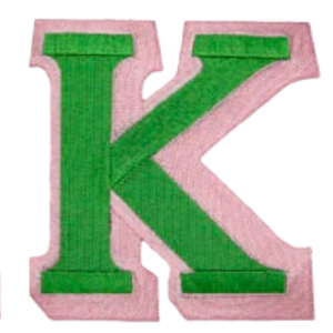 Juego de 4 parches de letras individuales AKA, color rosa y verde, bordados, termoadhesivos y para coser, letras de chenilla para chaquetas y sudaderas - Product Image 5