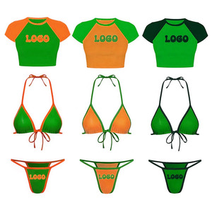 Traje de baño de licra y nailon de secado rápido y transpirable con marca personalizada, bikini para mujer, traje de baño con relleno y efecto push-up. - Product Image 6