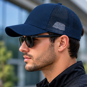 Casquette Trucker 6 Panneaux en Maille pour Hommes et Femmes, Visière Courbée, Sangle Réglable, Style Streetwear, Logo Brodé – Fabricant de Casquettes Trucker - Product Image 6