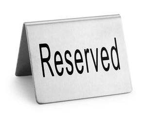 ป้ายเต็นท์ขายส่ง S/S "Reserved" โลหะทนทาน Henry Foodservice ซานตง จีน - Product Image 2