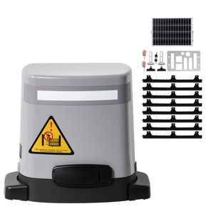 Apriporta Elettrico Solare da 280W per Cancelli Scorrevoli fino a 20m (1799 libbre) con Motore a Ingranaggi e Binario in Alluminio - Product Image 1