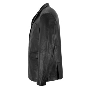 Blazer de Cuero Napa 100% Genuino Personalizado para Hombre, Corte Moderno, Marca Privada OEM, Venta al Por Mayor, Estilo Premium de Cuero Suave - Product Image 2