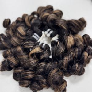 Prix de gros 100% cheveux humains vierges vietnamiens bruts perruque Curly Weft Piano Super Double Drawn Extensions de cheveux - Product Image 2