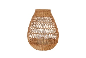 Linterna colgante de ratán para interiores rústica hecha a mano, portavelas pequeño de Color personalizado - Product Image 2