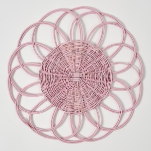Red <b>placemats</b> for dinnerware accents bohemian style handmade rattan <b>placemat</b> table charger - Product Image 3