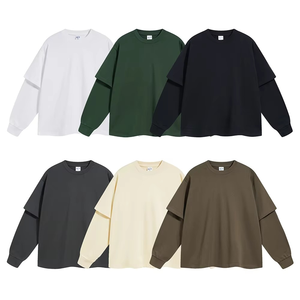 Camisetas de Manga Larga para Hombre, Personalizadas, 305 g/m², Doble Capa, Lisas, Talla Grande, 100% Algodón, Venta al Por Mayor - Product Image 5