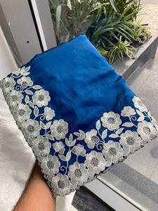 Nouvelle Arrivée Saree Indien Exclusif Tendance en Tissu Organza Doux et Lourd Brodé, Sari de Créateur Ethnique Nuptial avec Blouse Exclusive - Product Image 4