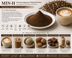 Wonderful Quality Exclusive Rates Deep <b>Roasted</b> Hojicha MIN-H Premium Japan Ureshino Latte Beverage Green Tea Powder - Product Image 4