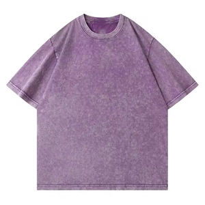 Camiseta personalizada de algodón con lavado ácido, 260 gsm, cuello redondo, para hombre, estilo urbano, camisetas extragrandes, proveedor mayorista al por mayor - Product Image 5