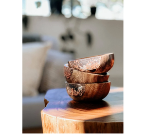 Designer Resin & Wood Serving Bowl Dishwasher Safe Customizable Color Luxury Serving Bowl 3 Pieces <b>Set</b> At <b>Cheap</b> Price - Product Image 1