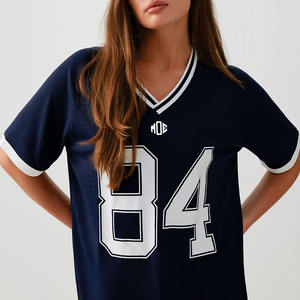 Camiseta de Fútbol Americano Unisex Personalizada de la Marina, con Número Sublimado, Transpirable, de Malla, Fabricante de Ropa Deportiva al por Mayor OEM - Product Image 4