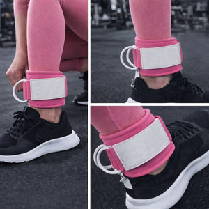 Sangle de cheville d'entraînement avec fermeture antidérapante, réglable sur mesure, en néoprène et élasthanne, durable, respirante et rembourrée pour la musculation - Product Image 6