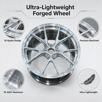 Jantes en alliage forgé Apex VS-5RS argentées 18-22 pouces 5x120 5x114.3 5x112 pour BMW Audi Mercedes-Benz Nissan Porsche