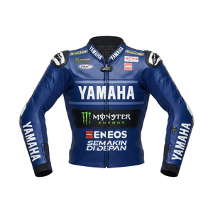 Men’s Ramaha Cowhide Leather <b>Racing</b> <b>Jacket</b>/Chaqueta MotoCP Style CE Level 2 Armor Motorcycle Track Riding Protective Gear CE - Product Image 1