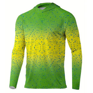 Camisa de Pesca con Capucha de Manga Larga Azul para Hombre, Secado Rápido, Protección Solar UPF 50, Top con Estampado, Talla Adulto - Product Image 2