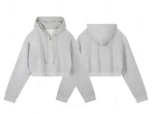 เสื้อฮู้ดครอปพิมพ์ลายกราฟิกสำหรับแฟชั่นประจำวันและลุคสตรีทสมัยใหม่ - Product Image 1