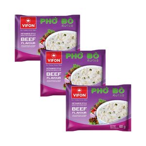 Vifon Instant Rice <b>Noodle</b> Beef Flavour 60g, Export Quality Instant Rice <b>Noodles</b> with Beef Flavor - Product Image 2