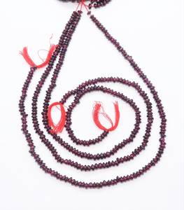 AAA Mozambique <b>Garnet</b> Smooth Button Round Beads 4-4.5 MM <b>Garnet</b> Smooth Rondelle Beads 14 Inch Natural Mozambique <b>Garnet</b> Fancy - Product Image 1