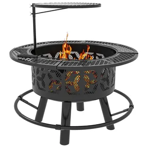 Handmade Luxury <b>Fire</b> Pit With Heavy Duty Steel Bowl For Garden Bonfire And Outdoor Family GatheringsPortable Freestanding - Product Image 1