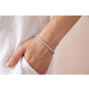 Bracelet en diamant de laboratoire en argent sterling 925, style luxe glacé, idéal pour mariage, fête, anniversaire et usage quotidien – Offre spéciale - Product Image 5