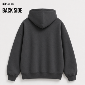 Sweat à capuche streetwear pour homme, coupe oversize décontractée, manches longues, 100% coton, séchage rapide, respirant, mode hiver, chaud, pour l'extérieur - Product Image 2