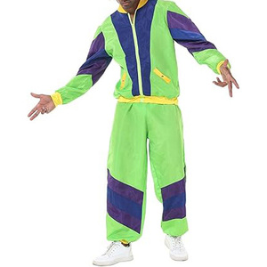 Unisex Color Blocking Tracksuit Full Sleeve Zipper Fly Loose Fit Sporty Style Green <b>Purple</b> Yellow Polyester Adult Spring Wear - Product Image 1