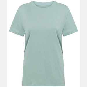 Camiseta de Cuello Redondo para Mujer, de Uso Diario, Manga Corta, Corte Ajustado, Color Sólido, Ligera, para Verano - Product Image 1