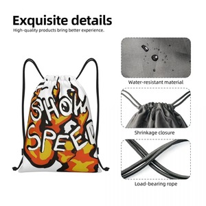 Showspeed Nylon Polyester Lining Drawstring Backpack for Basketball Gym <b>Yoga</b> with Adjustable Strap Unisex - Product Image 6