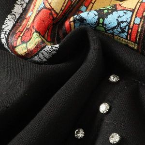 Custom <b>Rhinestone</b> Angel Print Zip Up Hoodie Men Oversized Streetwear Fleece Sweatshirt OEM Wholesale Winter <b>Jacket</b> - Product Image 3
