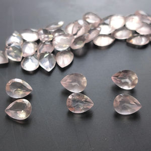 Cuarzo Rosa Natural 8x6MM Corte Pera, Gema Suelta de la Mejor Calidad para la Fabricación de Joyas - Product Image 4