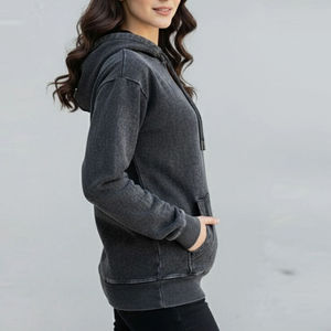 Hoodies pour femmes tendance, légers et chauds pour l'hiver, effet délavé, nouvelle conception, marque privée, vente en gros - Product Image 4