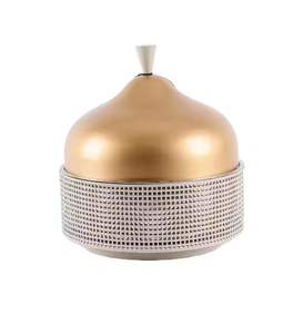 Caja de Dulces de Metal Dorado de Lujo con Tapa, Recipiente Decorativo para Guardar Bocadillos, Contenedor de Dulces para Mesa, Organizador de Cocina, Decoración del Hogar - Product Image 2